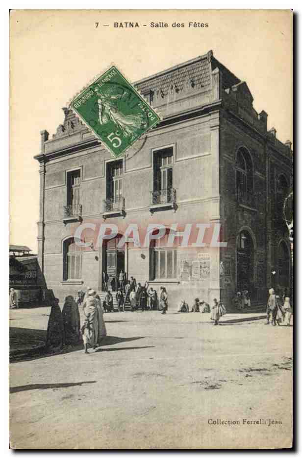 Tarjeta postal antigua Cinema Batna Sala de fiestas