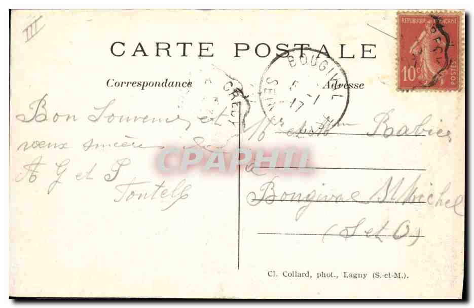 Couilly (S.-et-M.) – Pont-aux-Dames – Vue Générale de la Maison de Retraite des Artistes Dramatiques — Verso