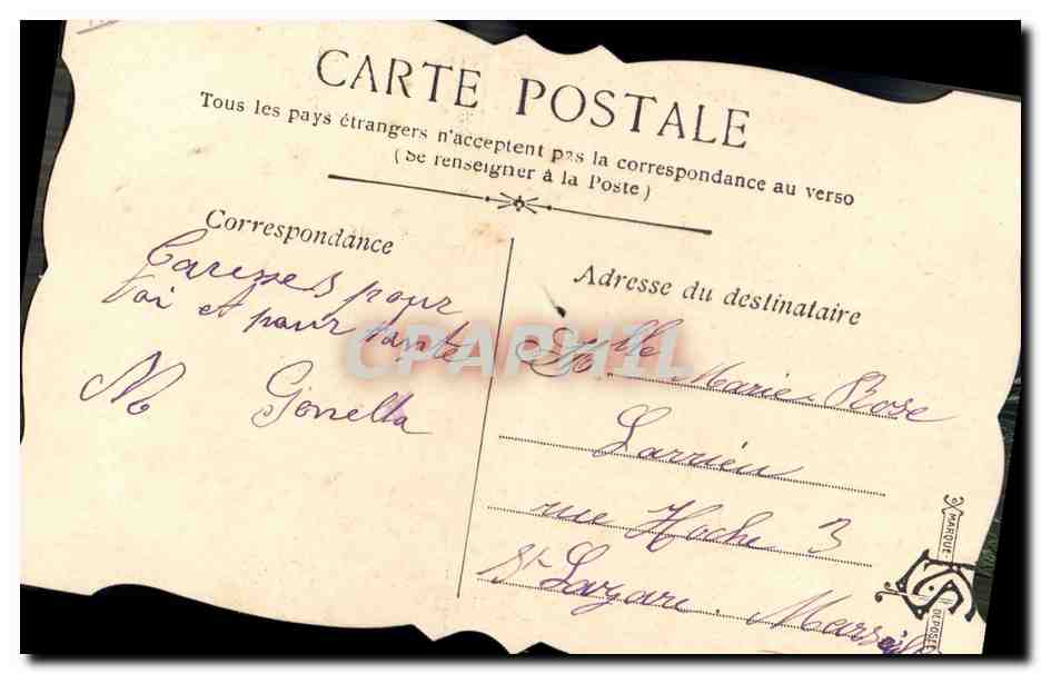 CPA Fantaisie Fleurs  — Verso