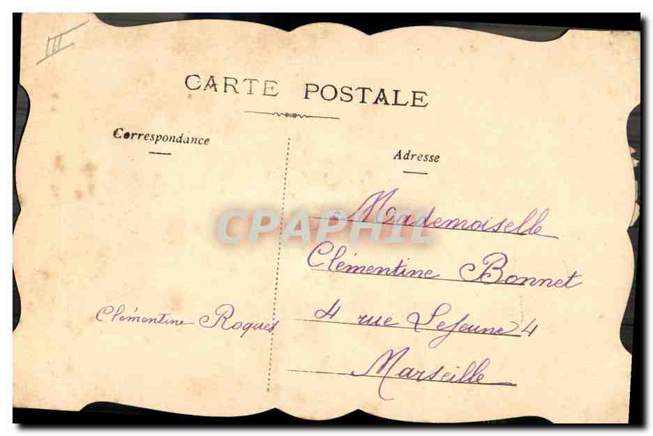 CPA Fantaisie Fleurs  — Verso