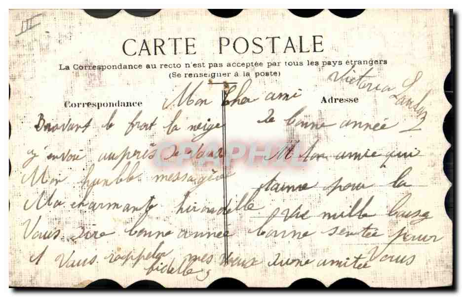 CPA Fantaisie Fleurs  — Verso