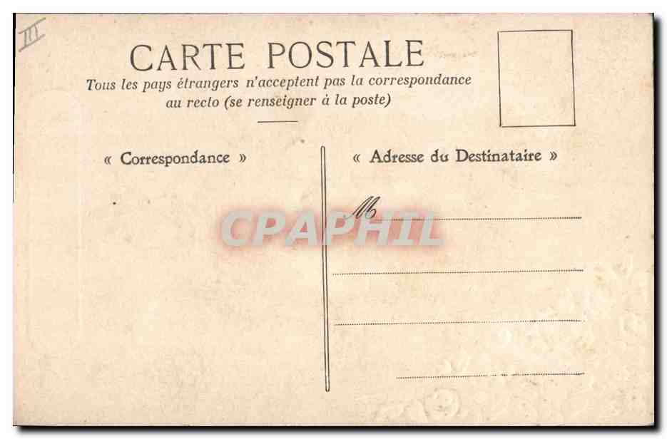CPA Fantaisie Fleurs  — Verso
