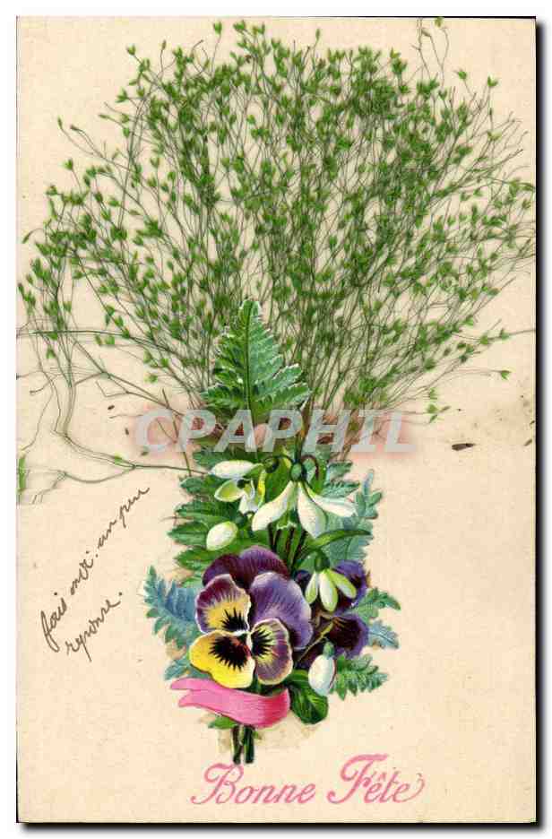 Bouquet de fleurs — Bonne Fête — éditeur non visible