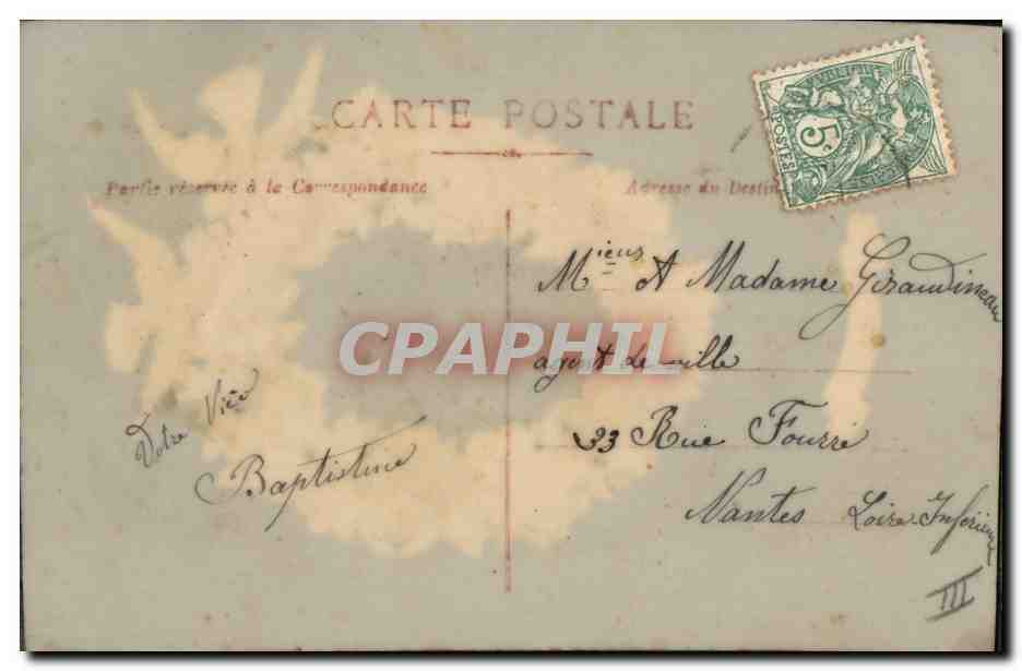 CPA Fantaisie Fleurs Colombes — Verso