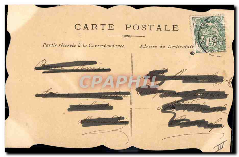 CPA Fantaisie Fleurs Colombe — Verso
