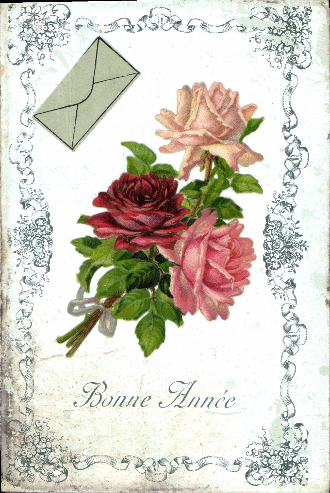 Bouquet de roses — Bonne Année — Carte postale