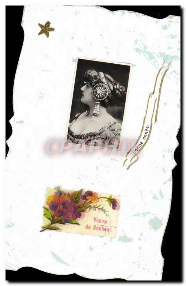 CPA Fantaisie Fleurs Femme