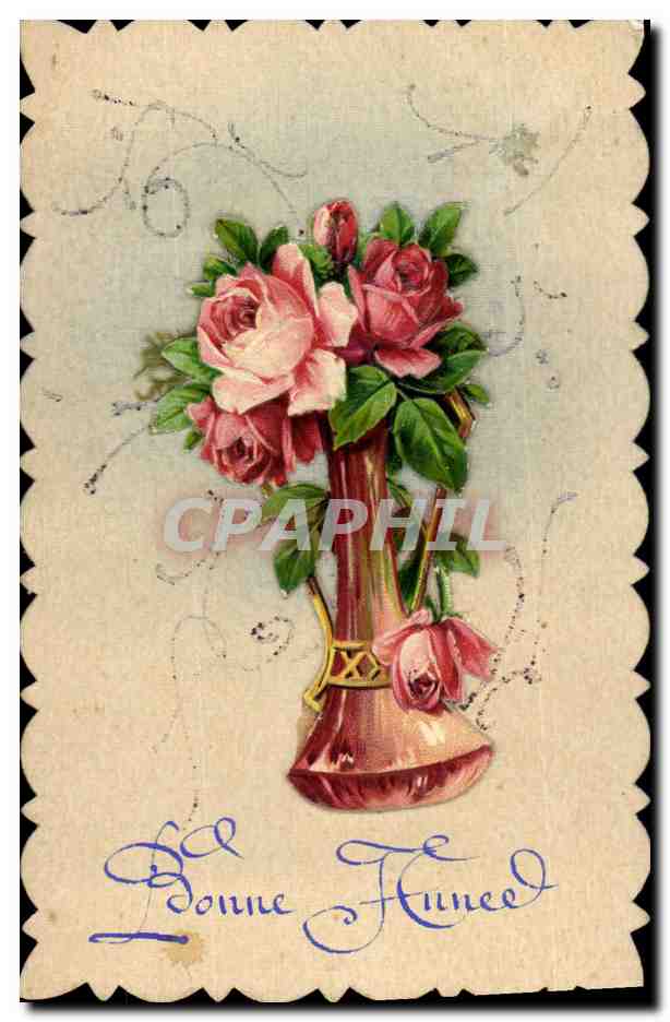 Bouquet de roses — Bonne Année — Carte postale