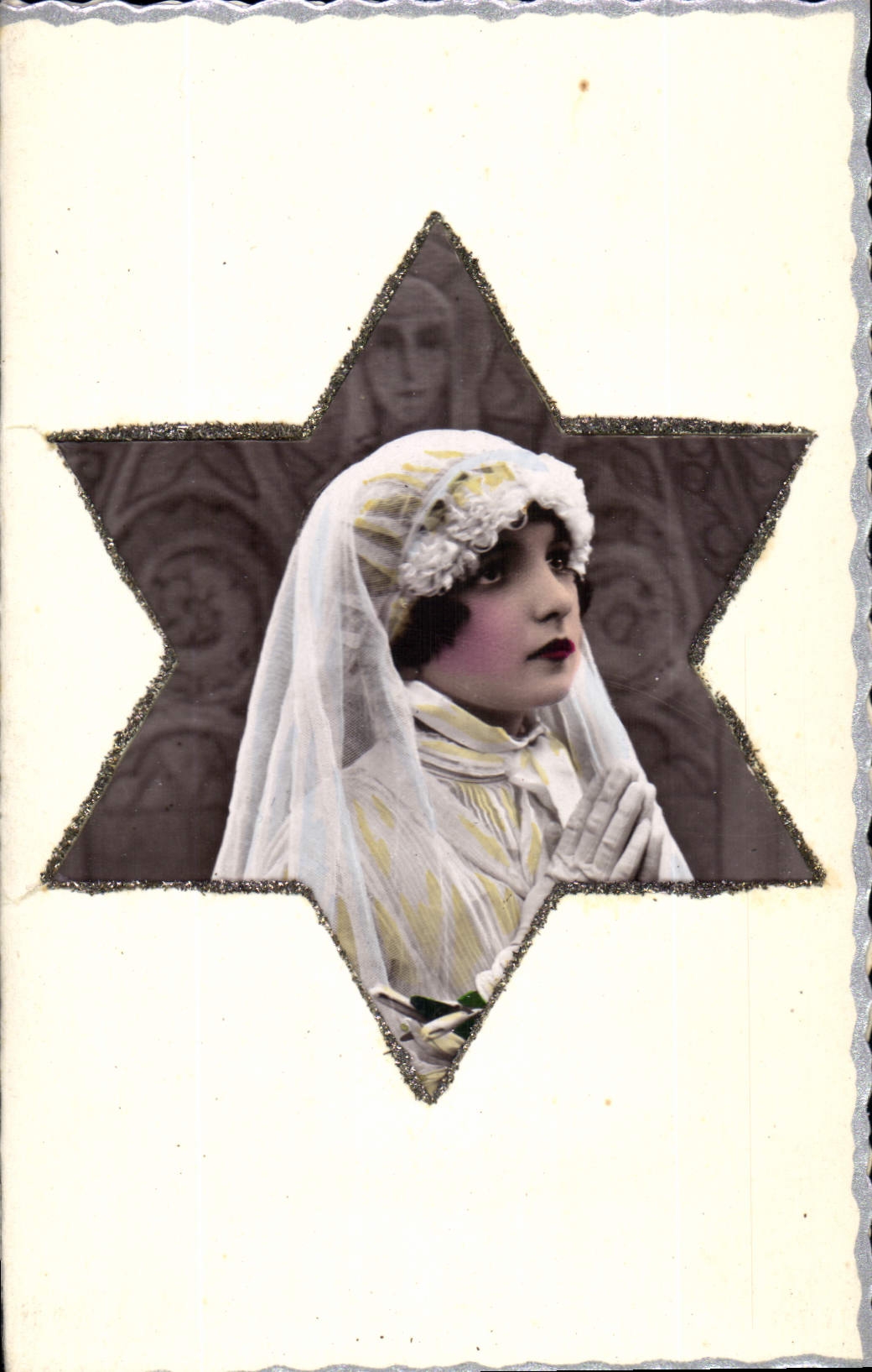 Jeune femme en voile — dans une étoile de David — éditeur inconnu