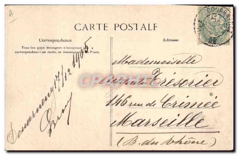 CPA Folklore Coiffe a cornette des fetes Femme de Douarnenez a Audierne — Verso