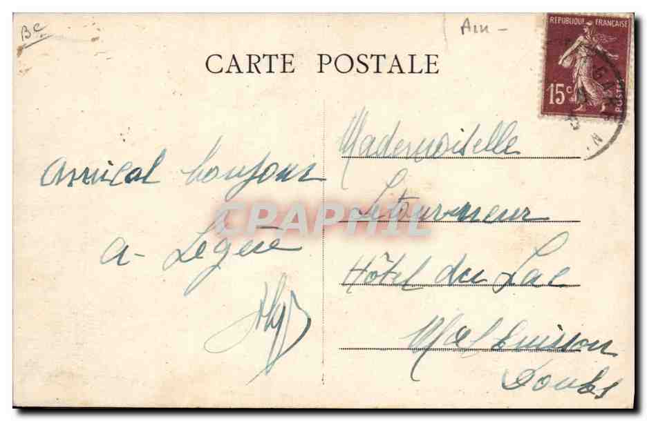 CPA Folklore Les Courtisailles  — Verso