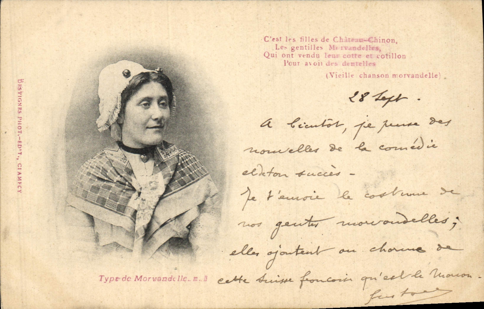CPA Folklore Type de Morvandelle