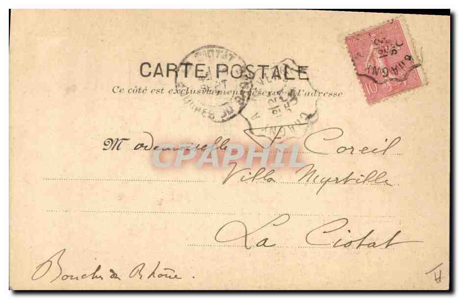 CPA Folklore Type de Morvandelle — Verso