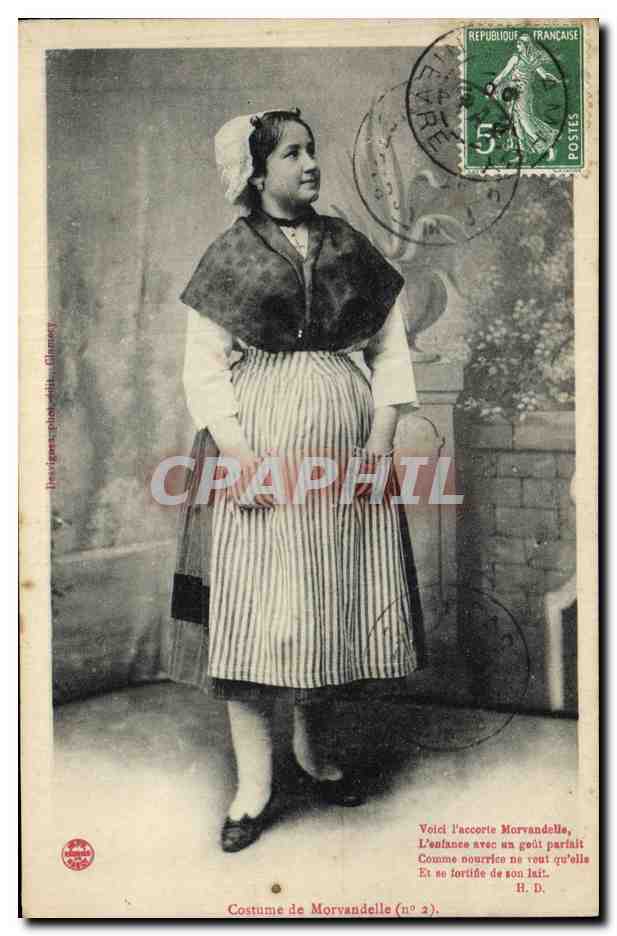 CPA Folklore Costume de Morvandelle 