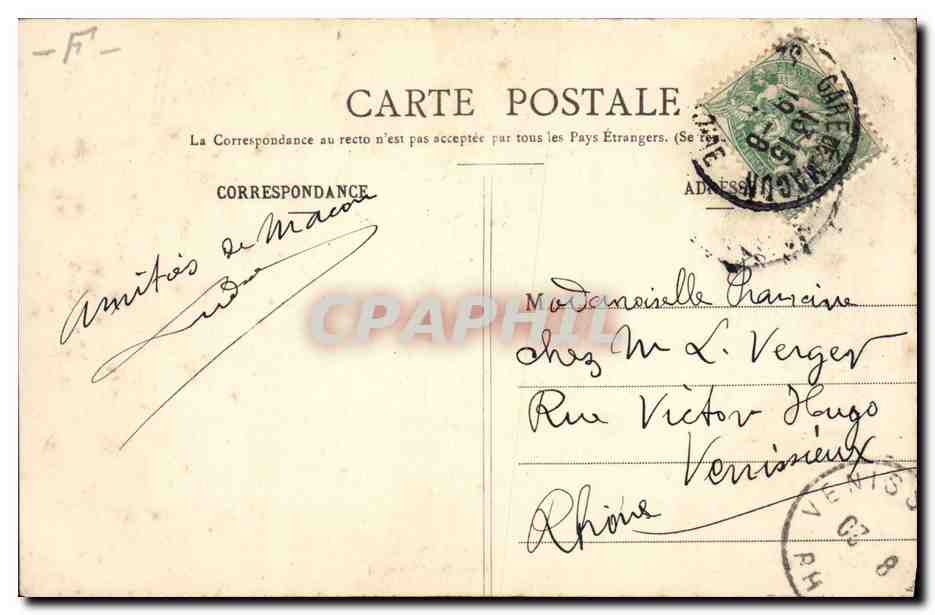 CPA Folklore Zet et Zette — Verso