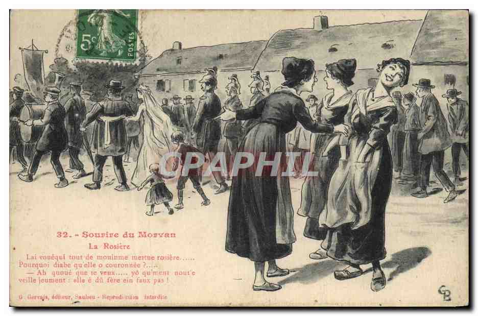 CPA Folklore Sourire du Morvan La rosiere