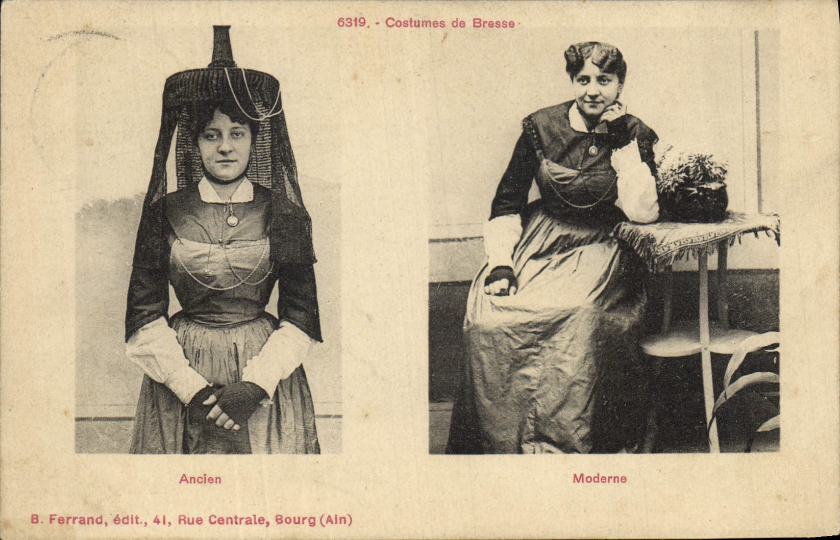 CPA Folklore Costumes de Bresse Ancien Moderne