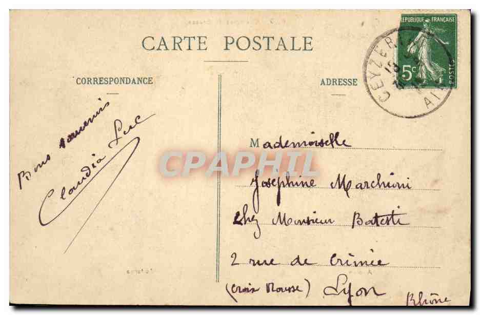 CPA Folklore Costumes de Bresse Ancien Moderne — Verso