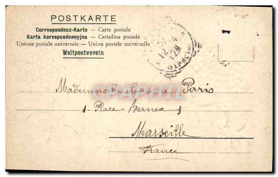 CPA Fantaisie Fleurs  — Rückseite