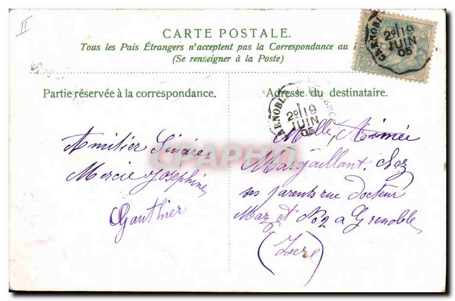 CPA Fantaisie Fleurs  — Verso