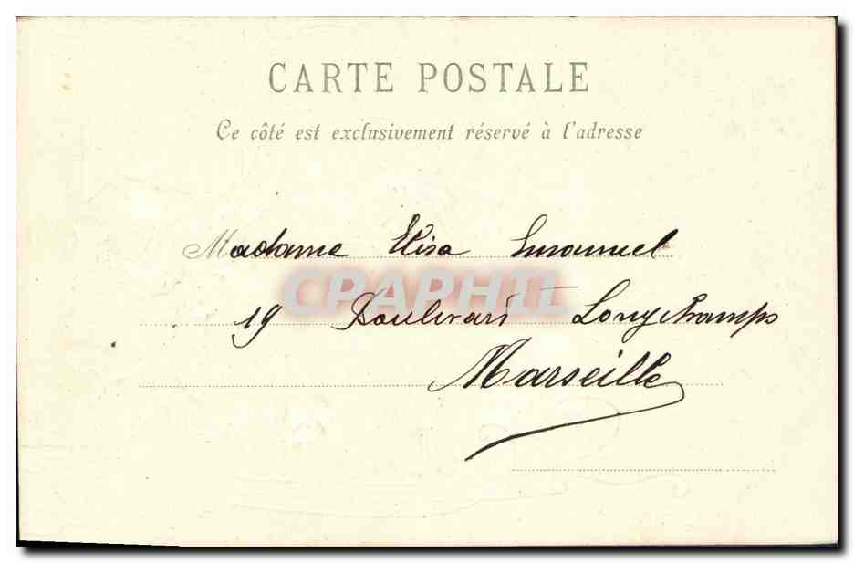 CPA Fantaisie Fleurs  — Verso