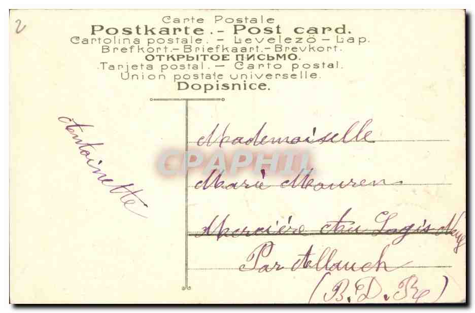 CPA Fantaisie Fleurs  — Verso