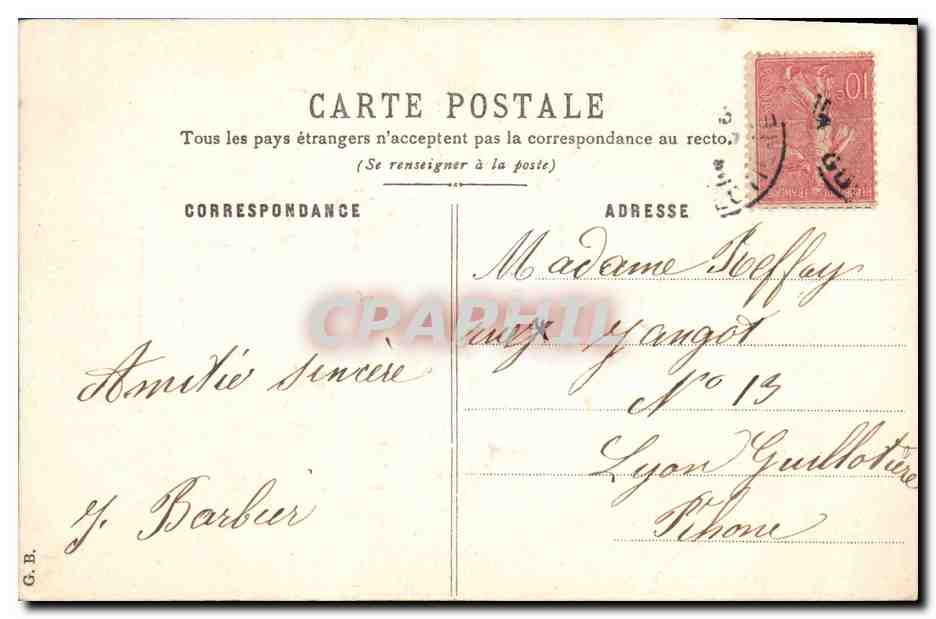 CPA Fantaisie Fleurs  — Verso