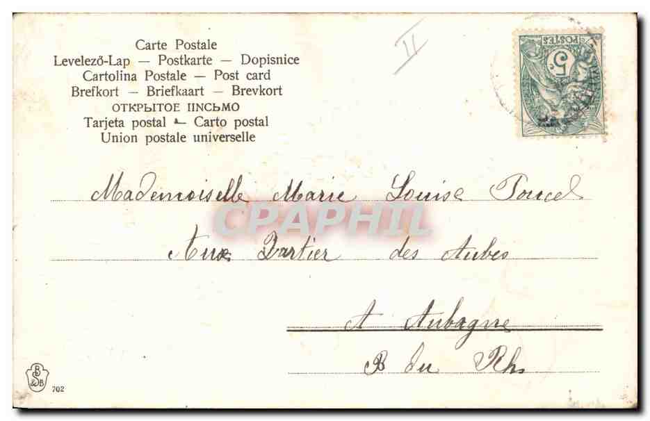 CPA Fantaisie Fleurs  — Rückseite