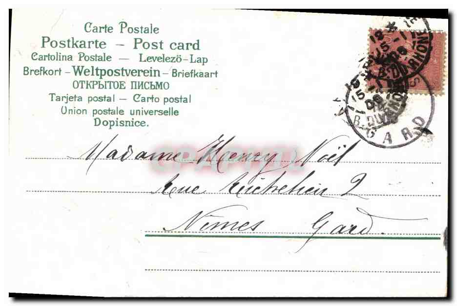 CPA Fantaisie Fleurs  — Verso