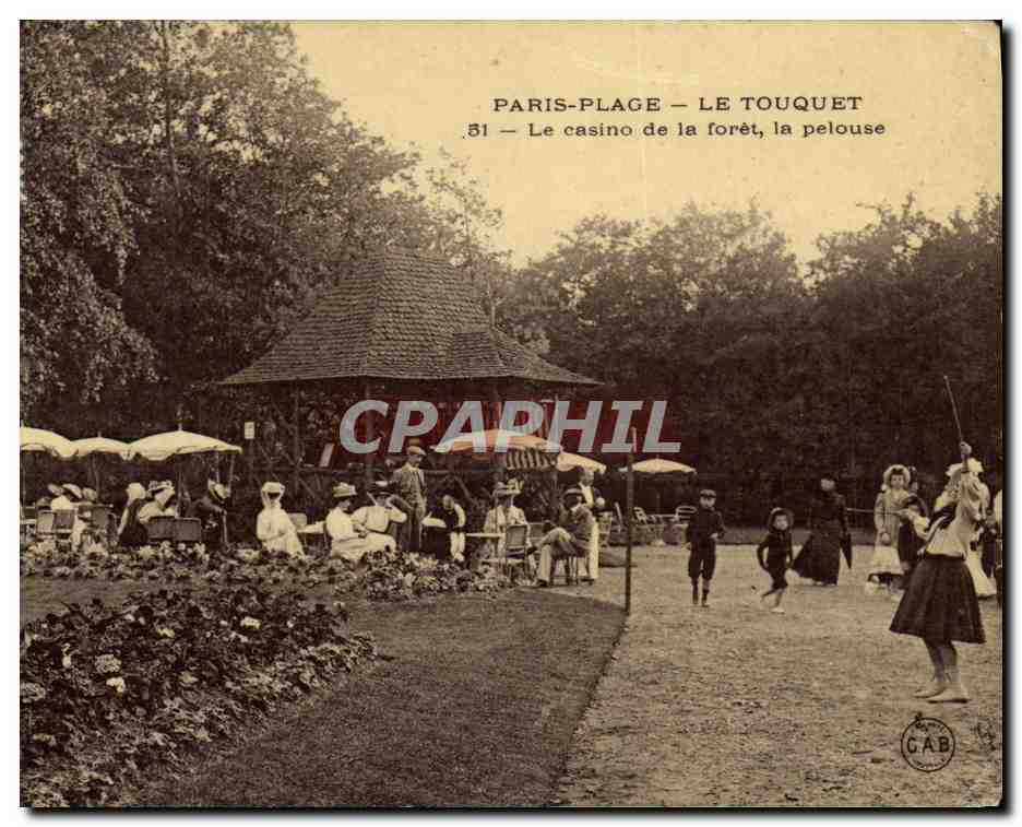 Paris-Plage – Le Touquet – Le casino de la forêt, la pelouse