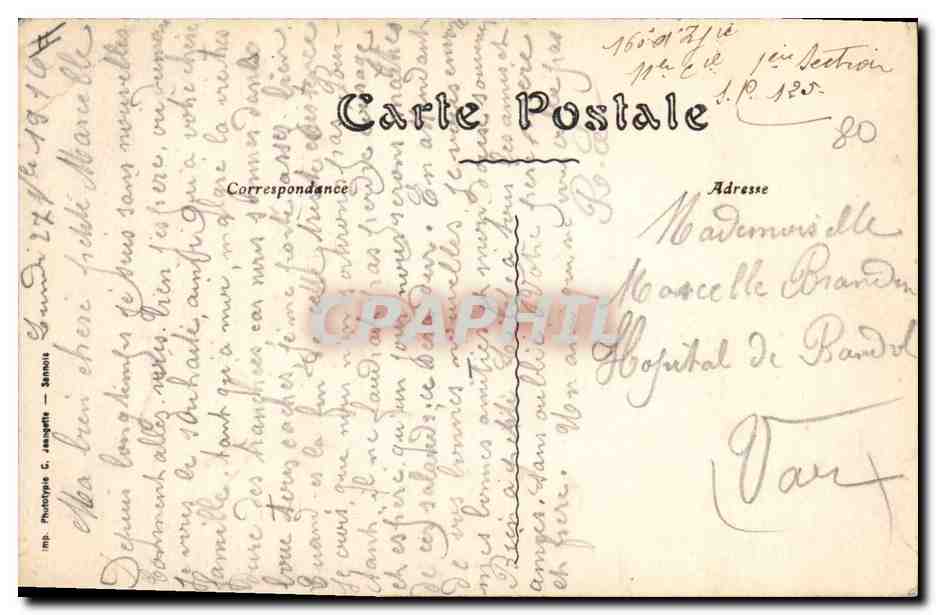 Poix — Passerelle au Jeu de Paume — L. Caron phot.-édit., Amiens — Reverso