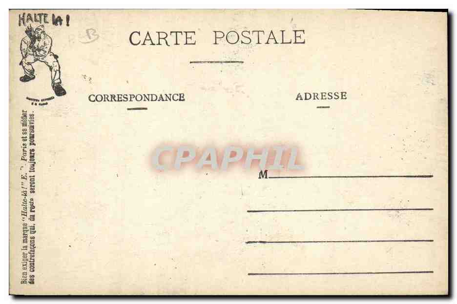 CPA Puzzle Militaria Essai de decollage Avion Aviation  — Rückseite