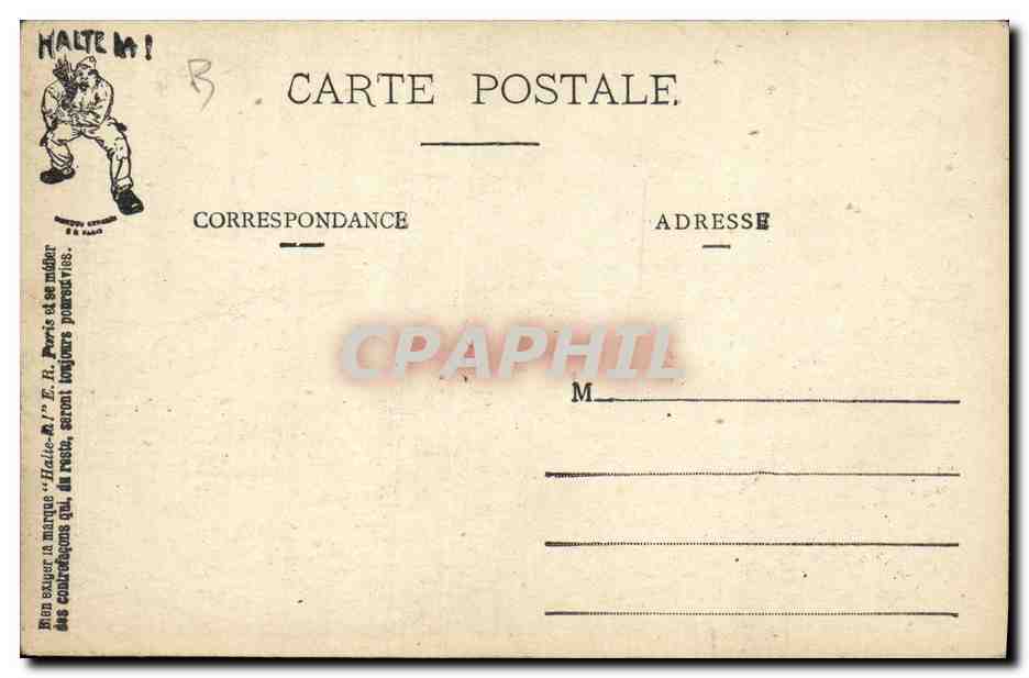 CPA Puzzle Militaria Atterrissage en foret Avion Aviation  — Rückseite