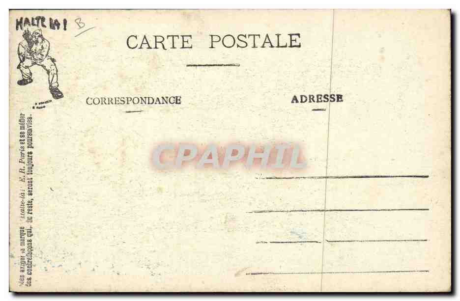 CPA Puzzle Militaria Hydrotherapie Avion Aviation  — Rückseite