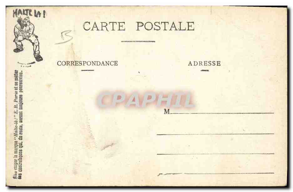 CPA Puzzle Militaria L'arrivee des novices Joyeuse bienvenue  — Rückseite