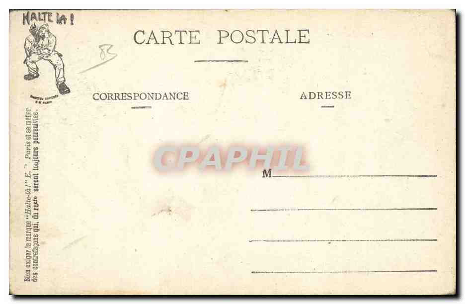 CPA Puzzle Militaria Assouplissement Gymnastique  — Rückseite