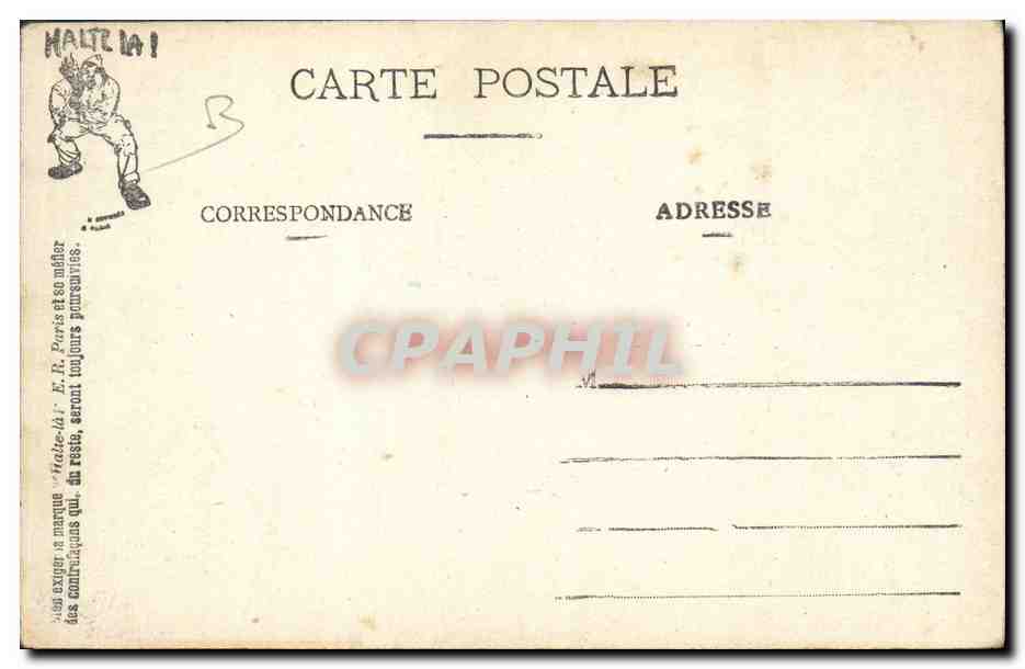 CPA Puzzle Militaria Sports Plein air Rugby  — Rückseite