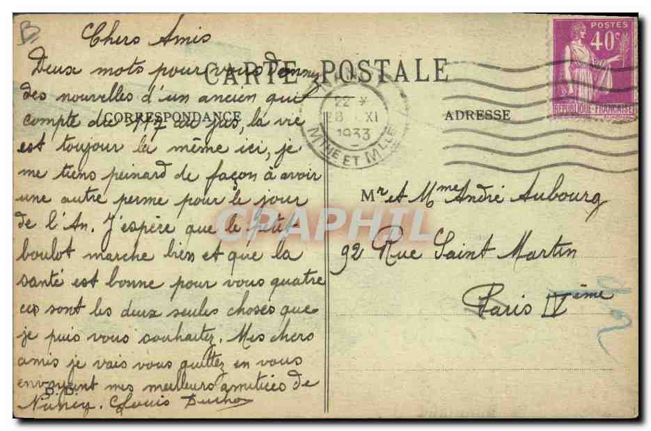 CPA Puzzle Militaria Dans la chambree  — Rückseite