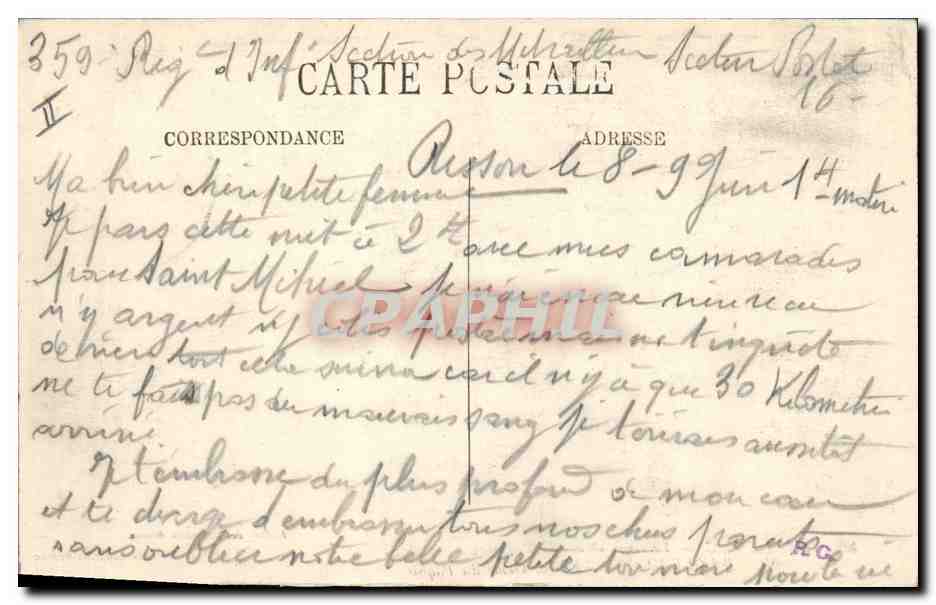 CPA Arbre Bar le Duc La gros Orme du paquis  — Rückseite