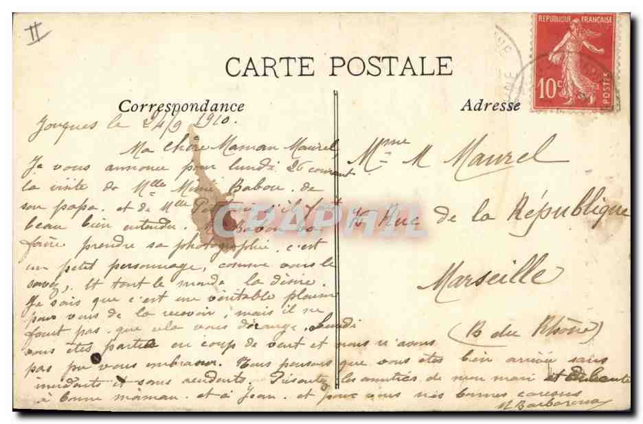 CPA Arbre La Sainte Baume Le grand chene de Giniez  — Rückseite