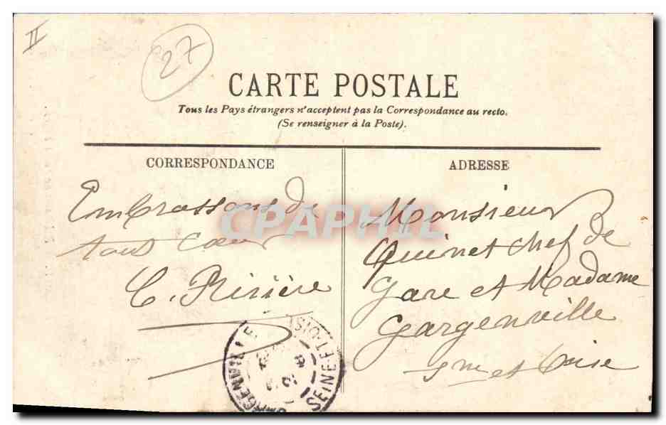 CPA Arbre Bernay Robinson de Saint Leger  — Rückseite