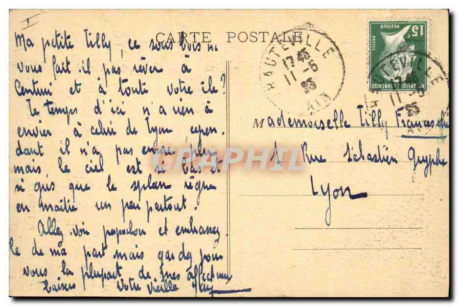 CPA Arbre Hauteville Sous bois et foret de Mazieres  — Verso