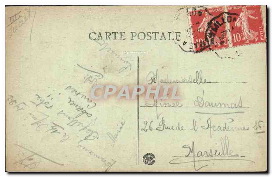 CPA Arbre Lamanon Platane geant  — Verso