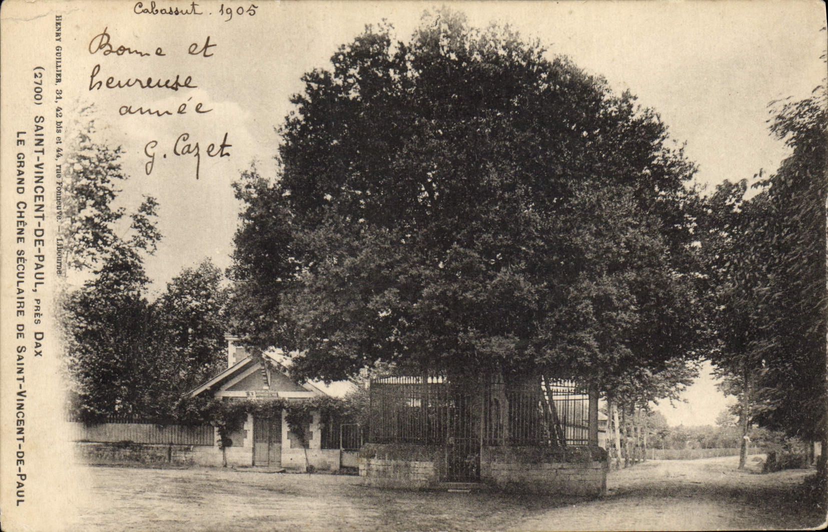 CPA Arbre Saint Vincent de Paul pres Dax Le grand chene seculaire de Saint Vincent de Paul 
