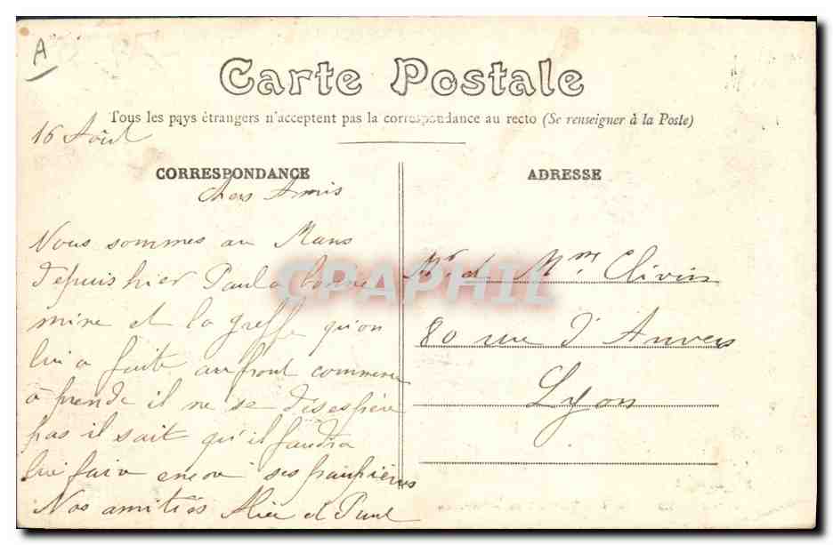 Le Mans — Jardin d'Horticulture — Robinson — Édition N.G. n°10 — Verso