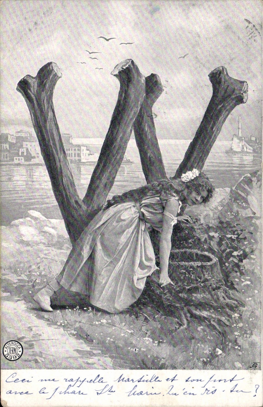 Femmes et phare — Martilla et son port — éditeur A. VERNY, n° 39