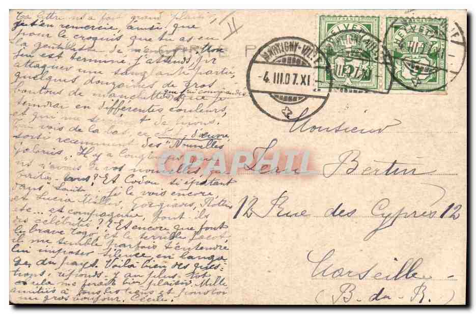 Femmes et phare — Martilla et son port — éditeur A. VERNY, n° 39 — Verso