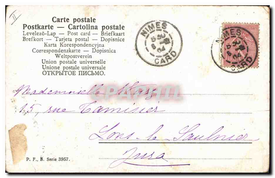 CPA Fantaisie Enfants Lettres Lettre W  — Rückseite