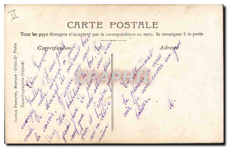 Jeune mariée et enfant — devant un décor floral en forme de X — Stebbing Phot. — Verso