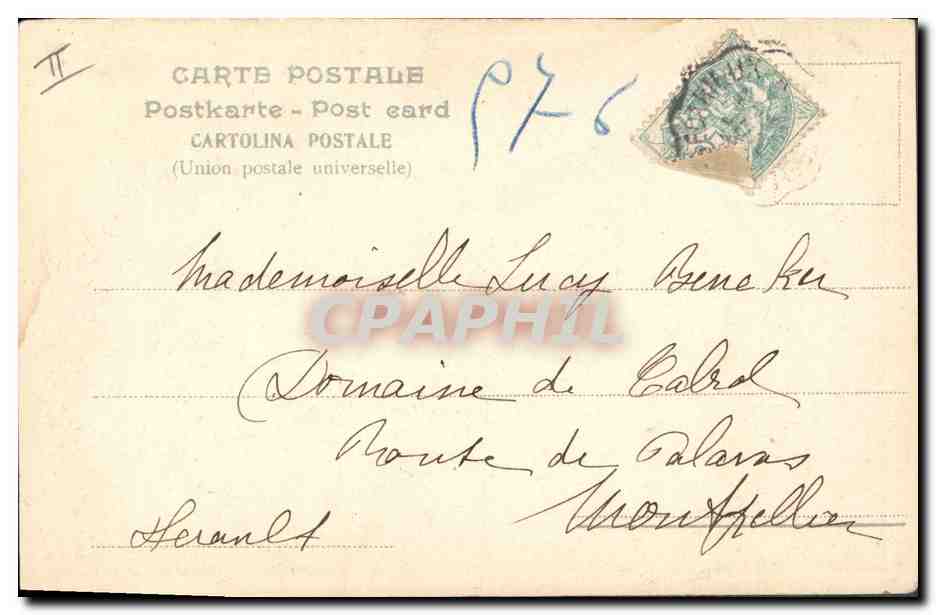 CPA Fantaisie Femme Lettres Lettre Z  — Verso